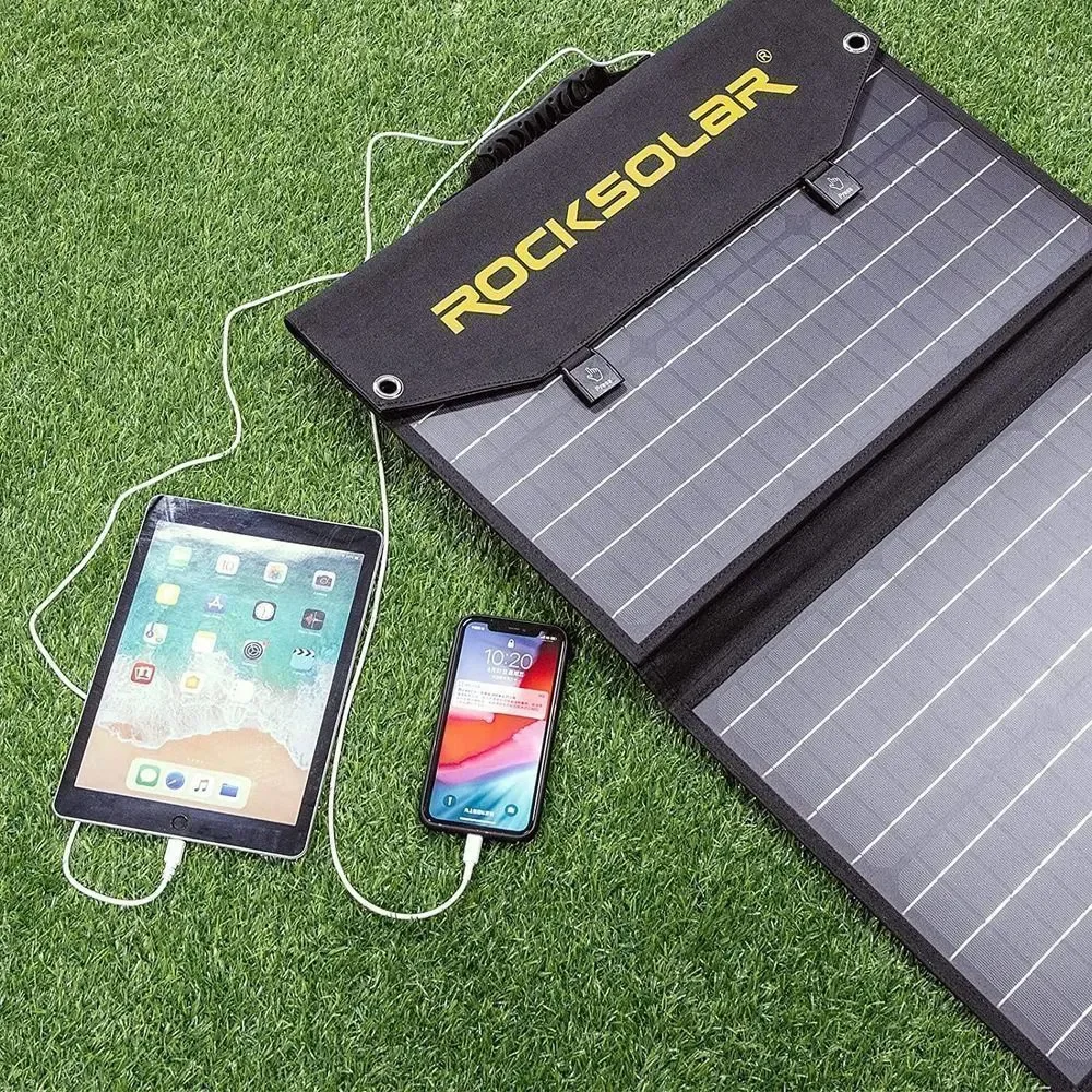 ROCKSOLAR 60 Watt Foldable Solar Panel Kit Cell Solar Battery Charger